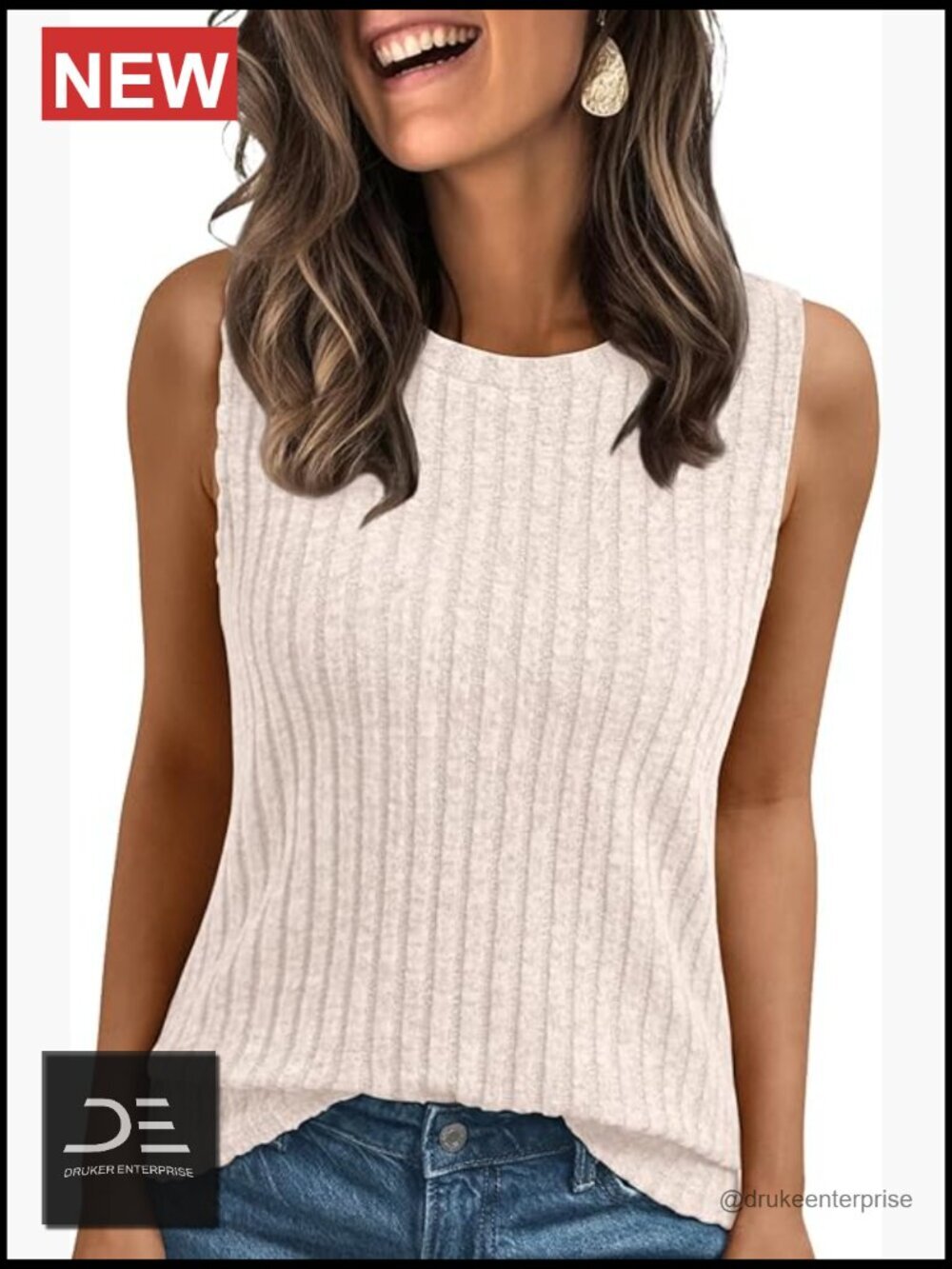 Tank Top Summer Sleeveless Casual Tunic Stretchy Soft Lightweight